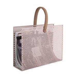 Present Time Tijdschriftenrek Perky Mesh - IJzer Licht Roze - 30x33x9cm - Scandinavisch