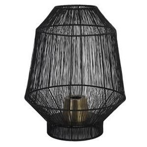 Light & Living Tafellamp Vitora - Zwart - Ø30cm - Luxe - Woonkamer - Slaapkamer