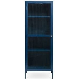 Olivine Katja metalen vitrinekast blauw - 58 x 160 cm