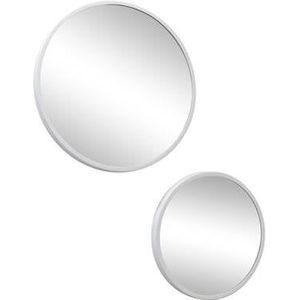 LOFT42 Mirror Set van 2 Spiegels Rond Wit - Metaal - Ø45 & Ø35