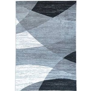 Flycarpets Verona Modern Vloerkleed Grijs / Zwart - Laagpolig - Woonkamer - 160x230 cm