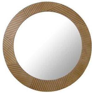 LW Collection wandspiegel 60x60cm rond hout
