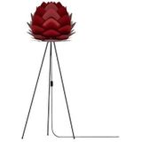 Umage Aluvia Medium vloerlamp ruby red - met tripod zwart - Ø 59 cm