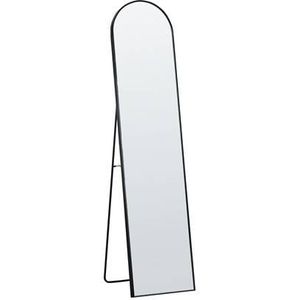 Beliani BAGNOLET - Staande spiegel - Zwart - Aluminium
