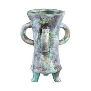 PTMD Ayaz Turquoise glazed ceramic pot with four ears