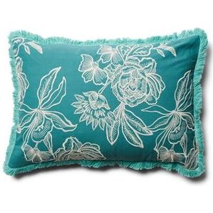 Riviera Maison Kussensloop bloemenprint 65x45 cm - RM Salinas - Blauw