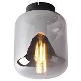 QAZQA Design plafondlamp zwart met smoke glas - Bliss