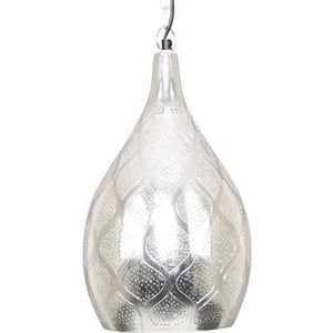 Safaary - Oosterse Hanglamp Wiam Zilver � 23 x 43cm