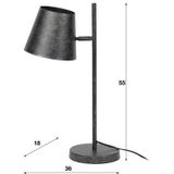 Hoyz - Tafellamp Industrieel - 1 Lamp - Verstelbare Metalen Kap
