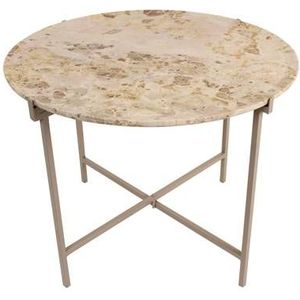 by fonQ Stone Bijzettafel � 58 cm - Beige - Marmer