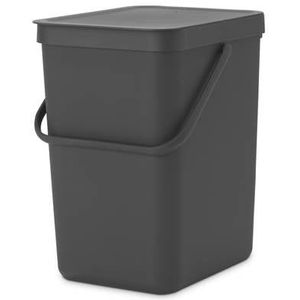 Brabantia Sort & Go Afvalemmer 25 L - Donkergrijs