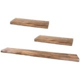 Home67 - Wandplank Pure Mangohout - Set van 3 Groot