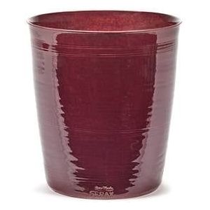 Serax Bloempot Lines Aubergine-Bordeaux Rood-Paars D 26 cm H 28 cm