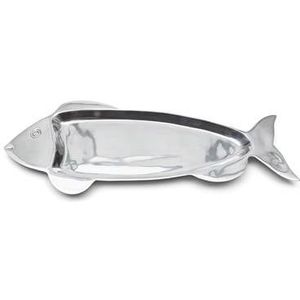 Riviera Maison Decoratieschaal Zilver - Long Island Fish - Aluminium