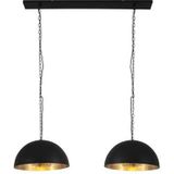 Steinhauer Semicirkel Hanglamp Zwart Tweelichts
