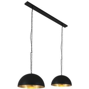 Steinhauer Semicirkel Hanglamp Zwart Tweelichts
