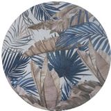 Veer Carpets - Vloerkleed Palm Blue Rond �120 cm