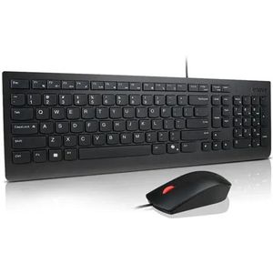 Lenovo Essential Tastatur-Maus-Kombination mit Kabel - Deutsch (129)
