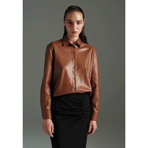 Kunstleder-Bluse, MORE