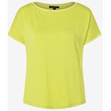 T-Shirt mit Chiffonkante, lime yellow, Frühjahrs-Kollektion
