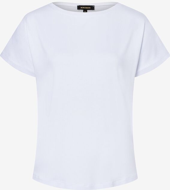 T-Shirt mit Chiffonkante, weiß, Frühjahrs-Kollektion