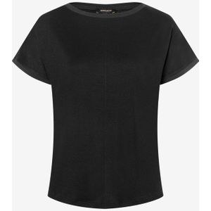 T-Shirt mit Chiffonkante, schwarz, Frühjahrs-Kollektion