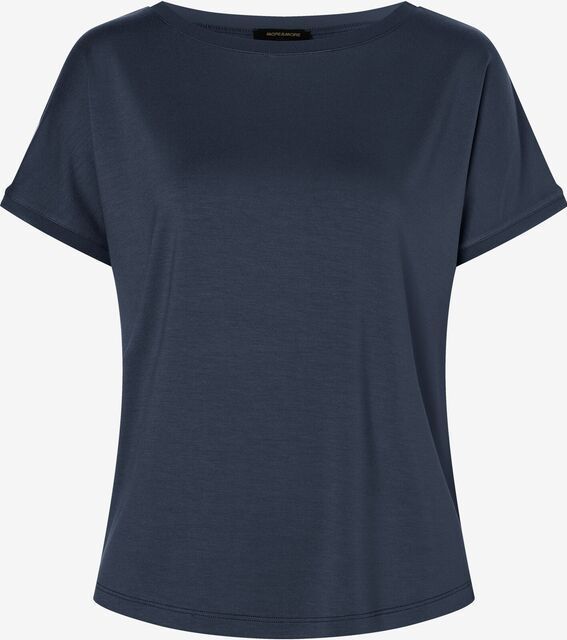 T-Shirt mit Chiffonkante, marine, Sommer-Kollektion