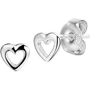 Zilveren oorbellen hartjes