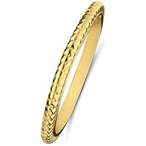 Stalen goldplated ring bolletjes