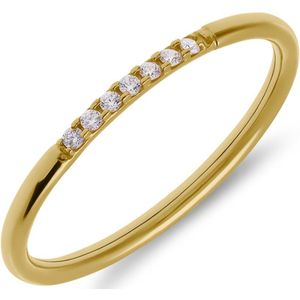 9 karaat rijring met zirkonia