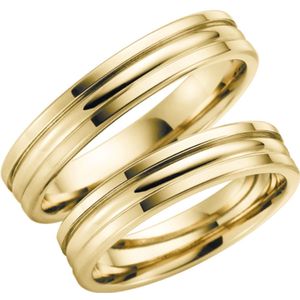 14 Karaat geelgouden dames trouwring Kalina H135