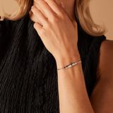 Lucardi Dames Plaatarmband Hart - Echt Zilver - 15 cm - Zilverkleurig