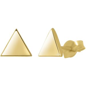 14 Karaat geelgouden oorbellen triangle 6mm