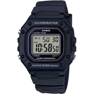 Casio Sports Digitaal Heren Horloge Zwart W-218H-1AVEF
