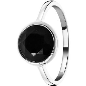 Zilveren ring Gemstone black onyx