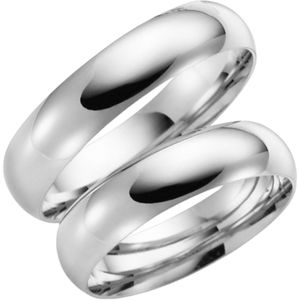9K witte trouwring Passionflower Dame H53W