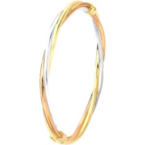 9 Karaat tricolor bangle twist