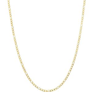 Stalen goldplated ketting figaro 2mm