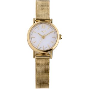 Regal horloge met goudkleurige meshband