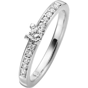 14K witgouden verlovingsring diamant Snowdrops H100