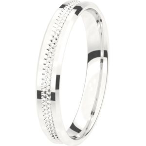 9K witte trouwring Dames 3,5mm Viola