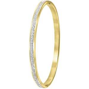 Guess stalen goldplated bangle armband kristal