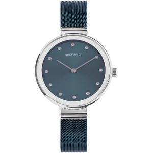 Bering horloge met mesh band groen 12034-808