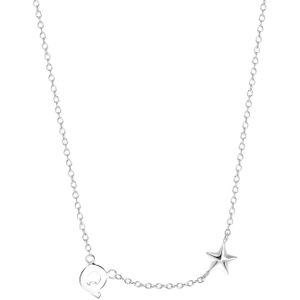 Zilveren ketting letter/stardust