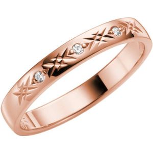 14K rose gouden trouwring diamant Acacia Dames H96R