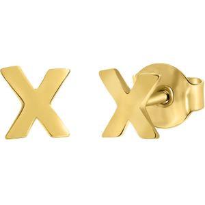 14 karaat geelgouden oorbel alfabet per stuk voor dames