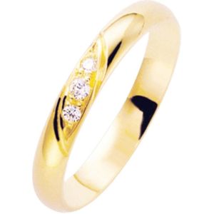 14K geelgouden dames trouwring diamant Krokus H182