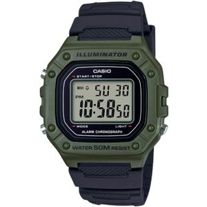 Casio Sports Digitaal Heren Horloge Zwart W-218H-3AVEF