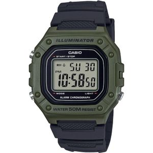 Casio Sports Digitaal Heren Horloge Zwart W-218H-3AVEF