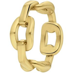 Stalen 18 karaat goldplated ring Blaise